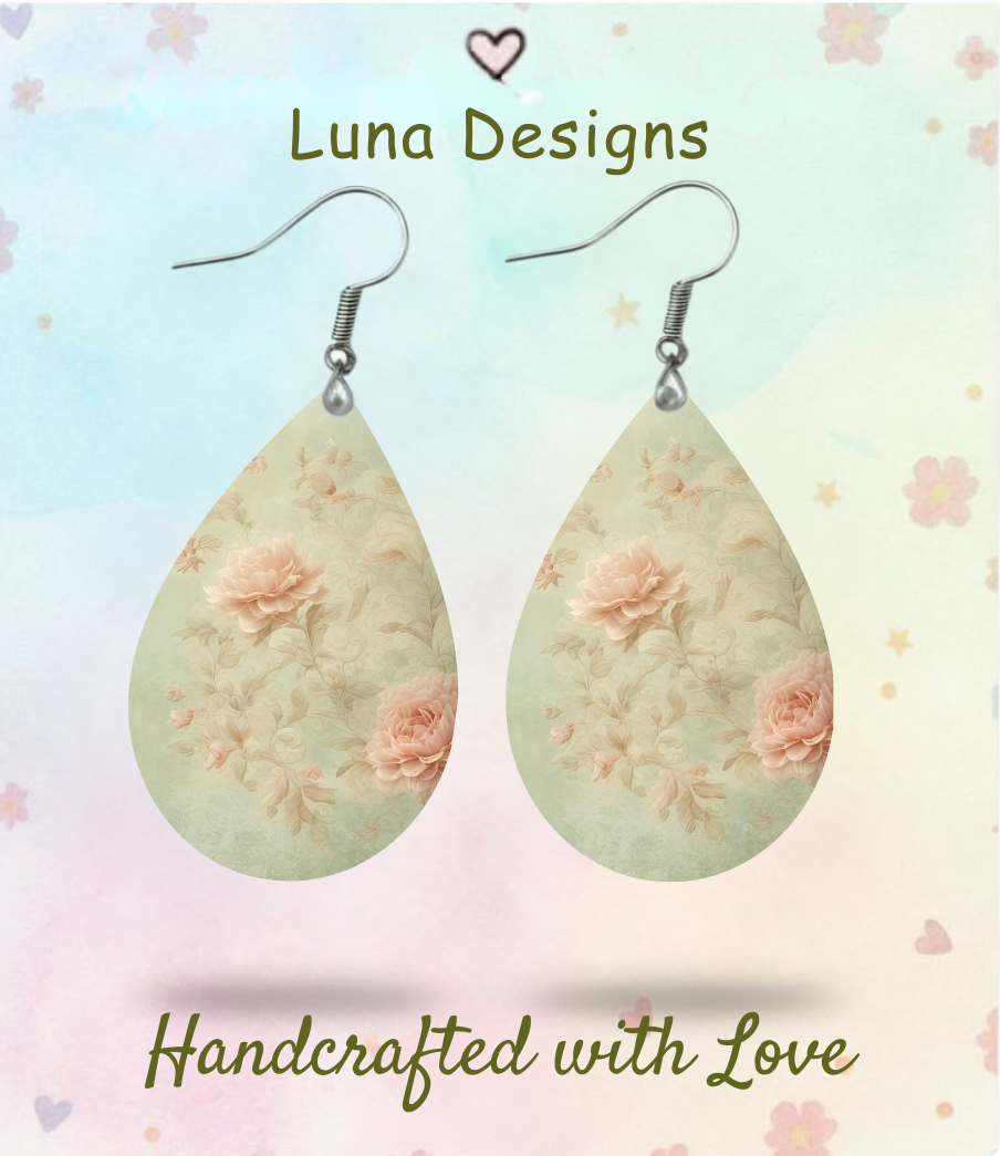Wallpaper Roses Earrings